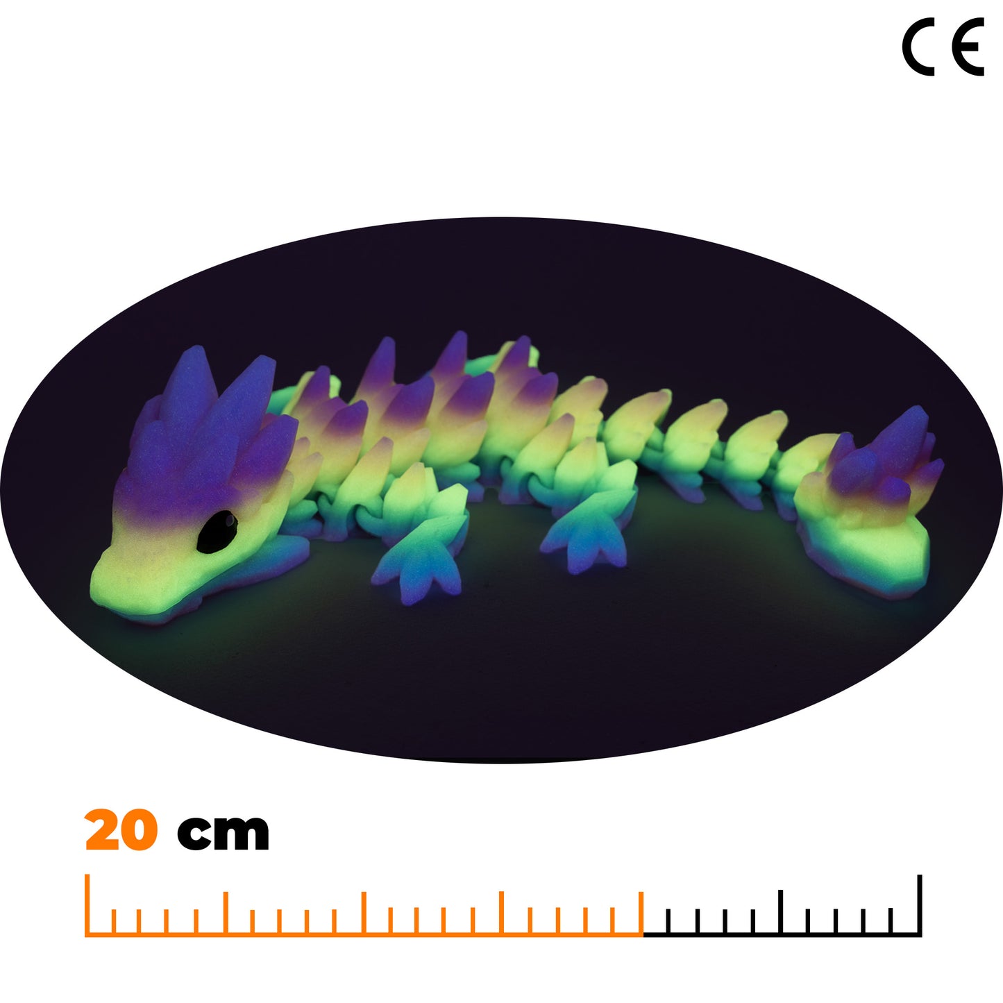 Gem Baby Dragon - Glowing Green