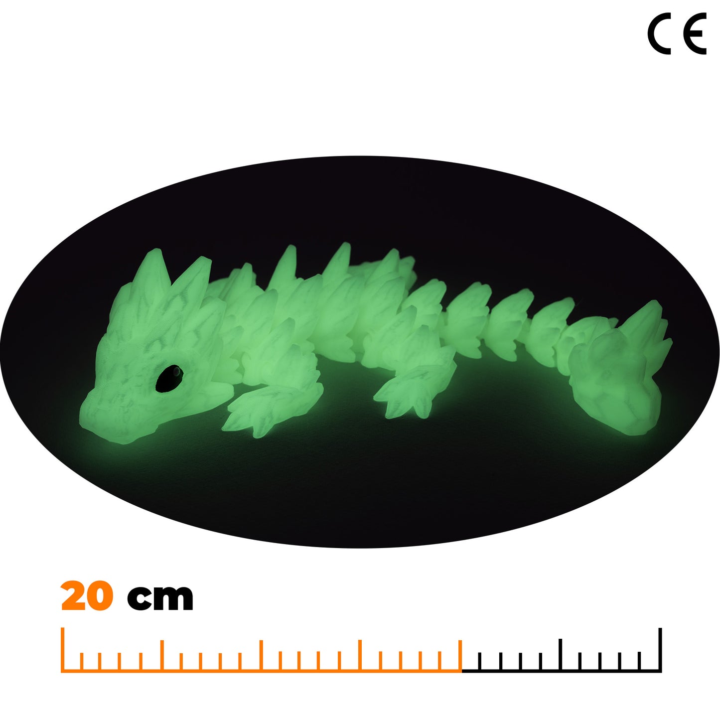 Gem Baby Dragon - Glowing Green