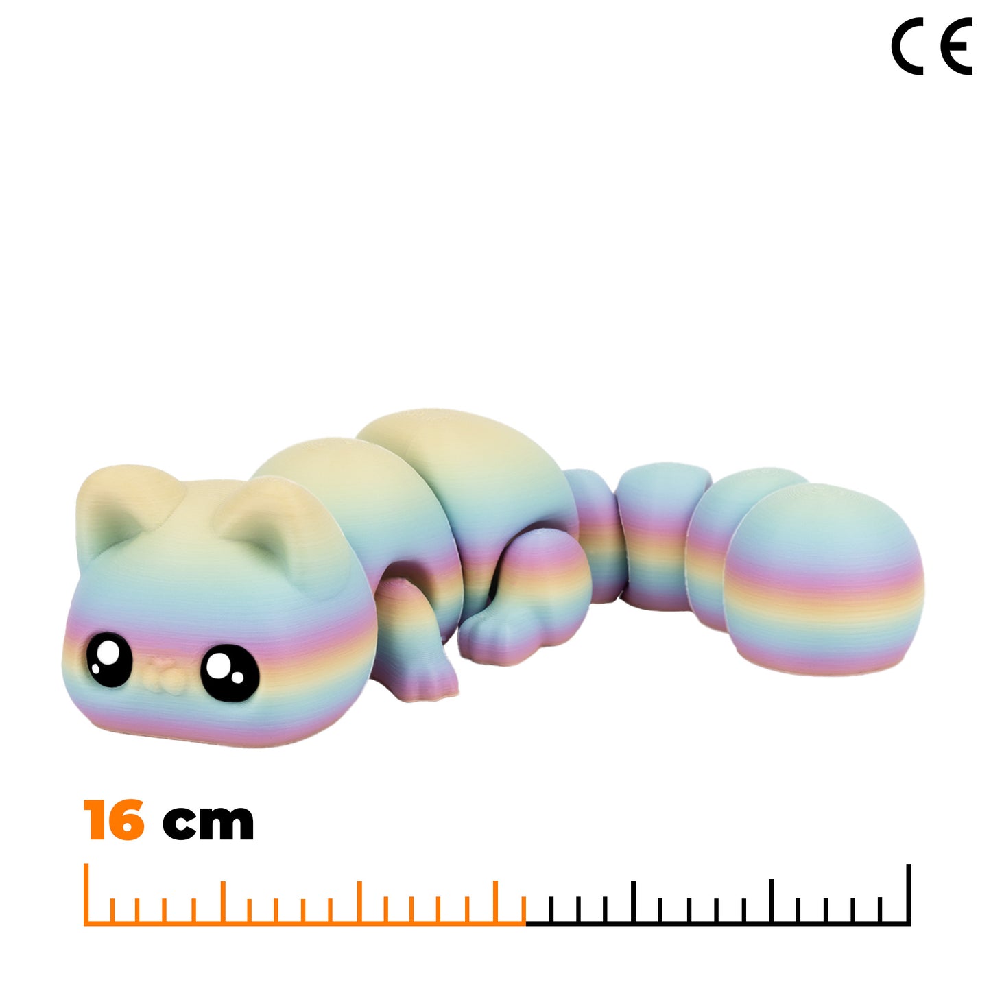 Roztomilá kočička - Pastelová duhová