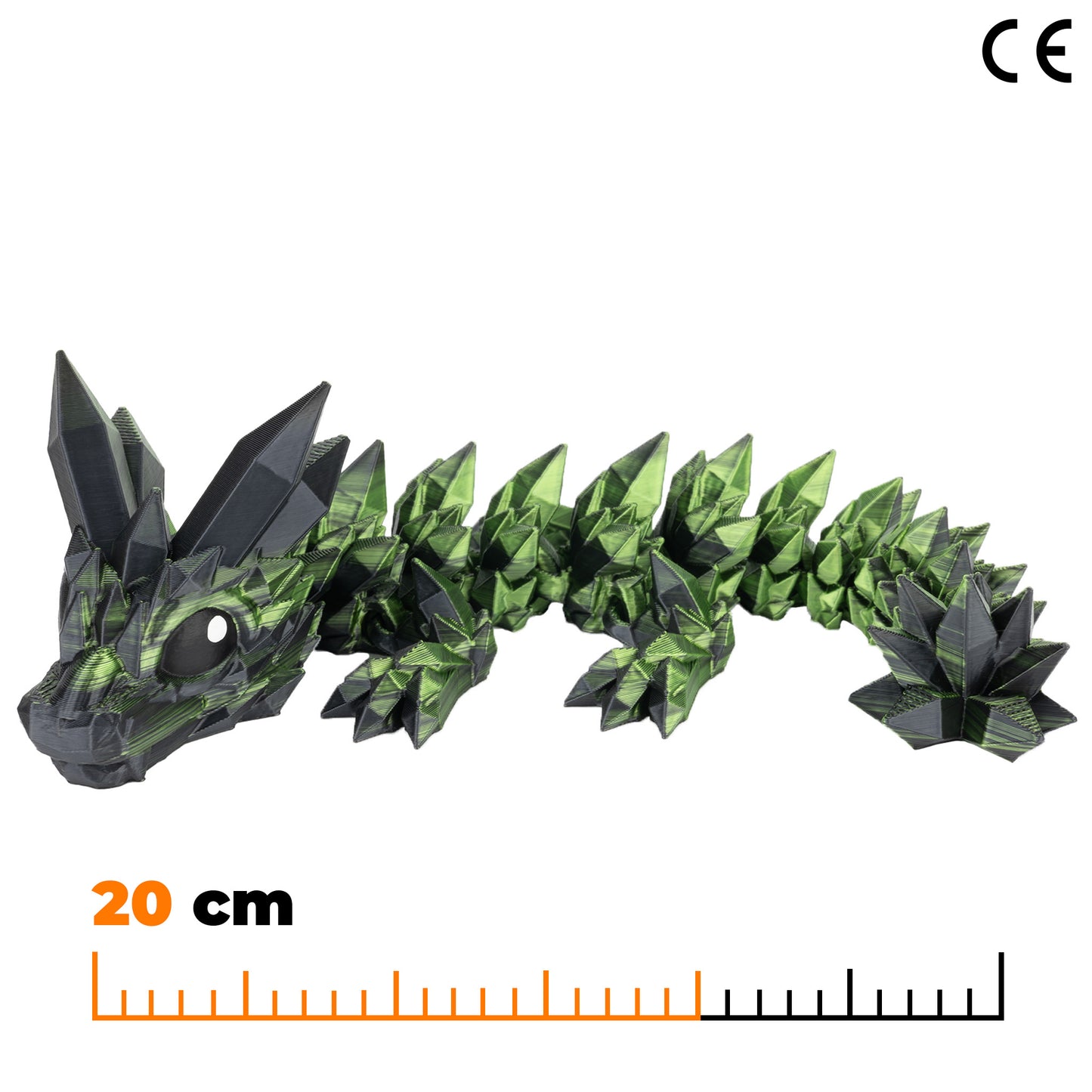 Crystal Dragon Cub - Black-Green