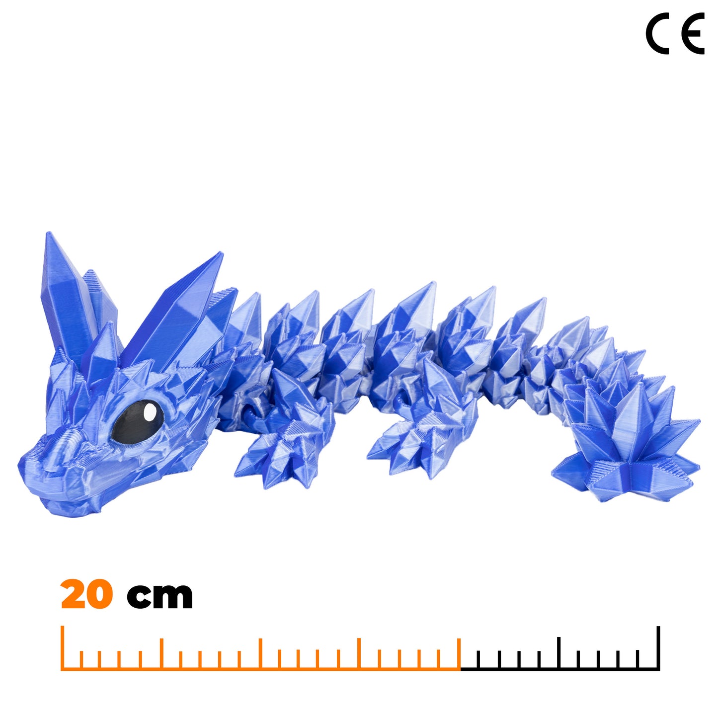 Crystal Dragon Cub - Blue-White