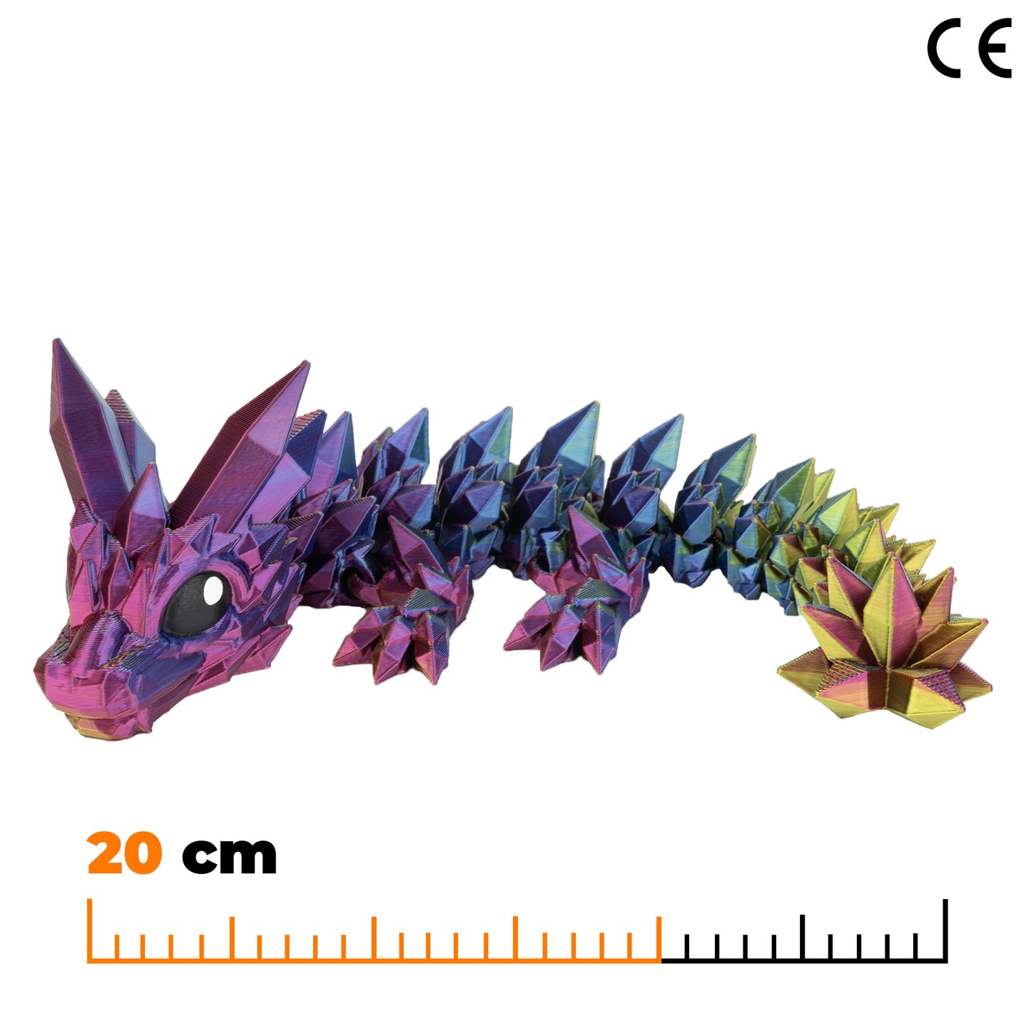 Crystal Baby Dragon - Blue-yellow-fuchsia