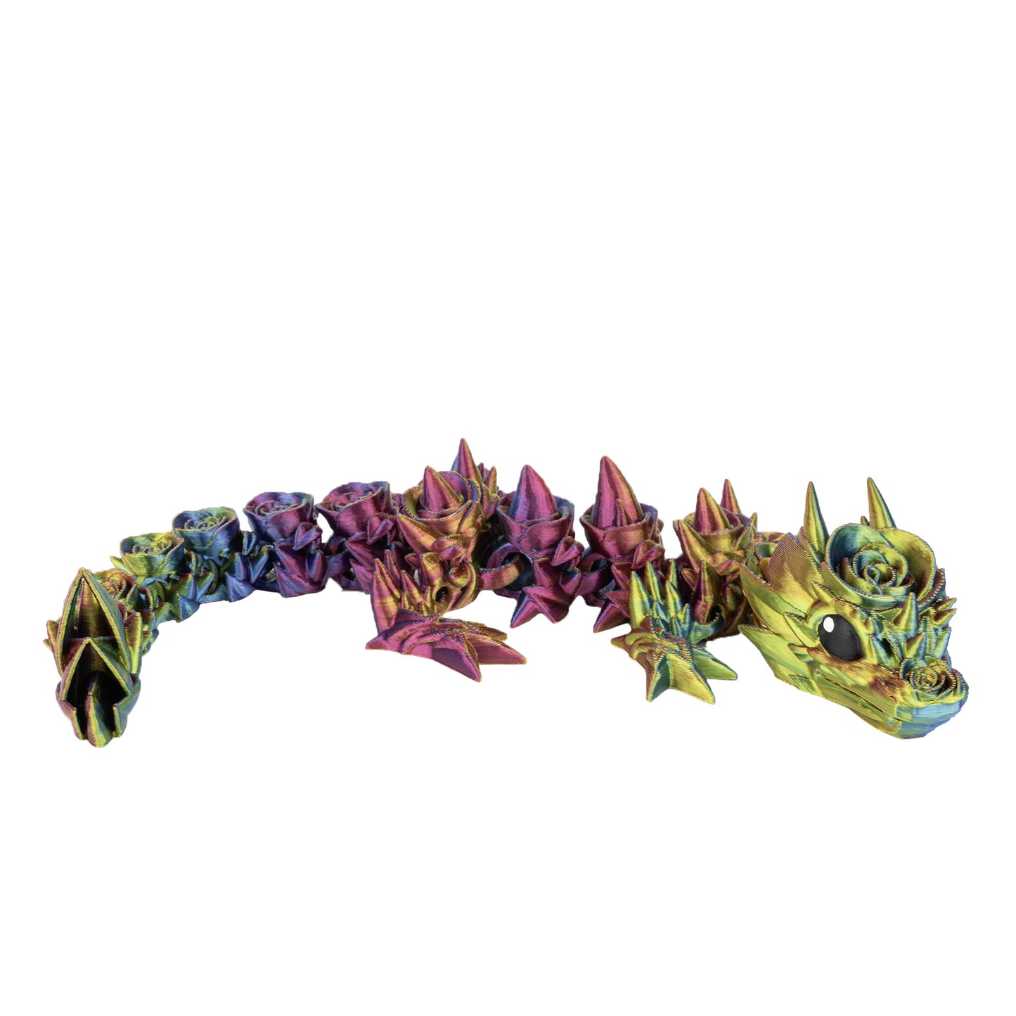 Floral baby dragon - Blue-yellow-fuschia