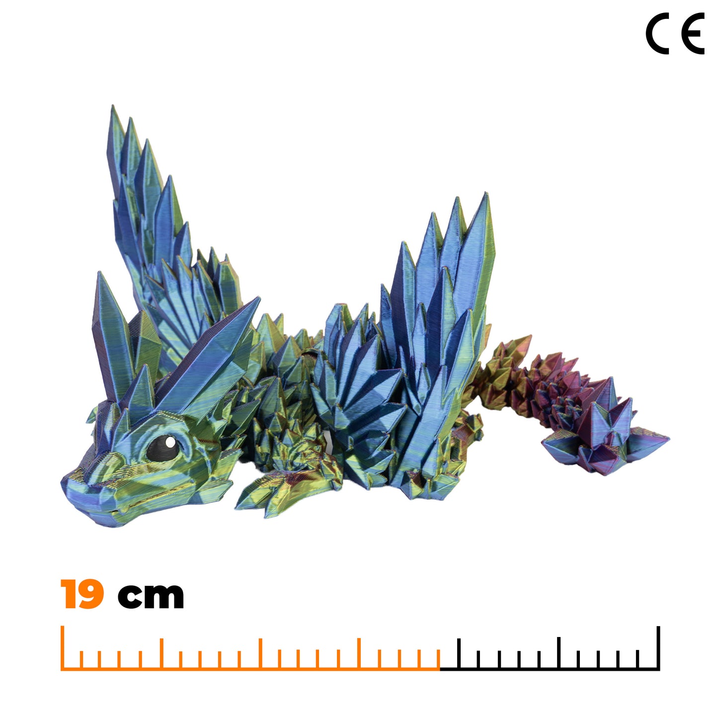 Winged Crystal Baby - Blue-yellow-fuchsia