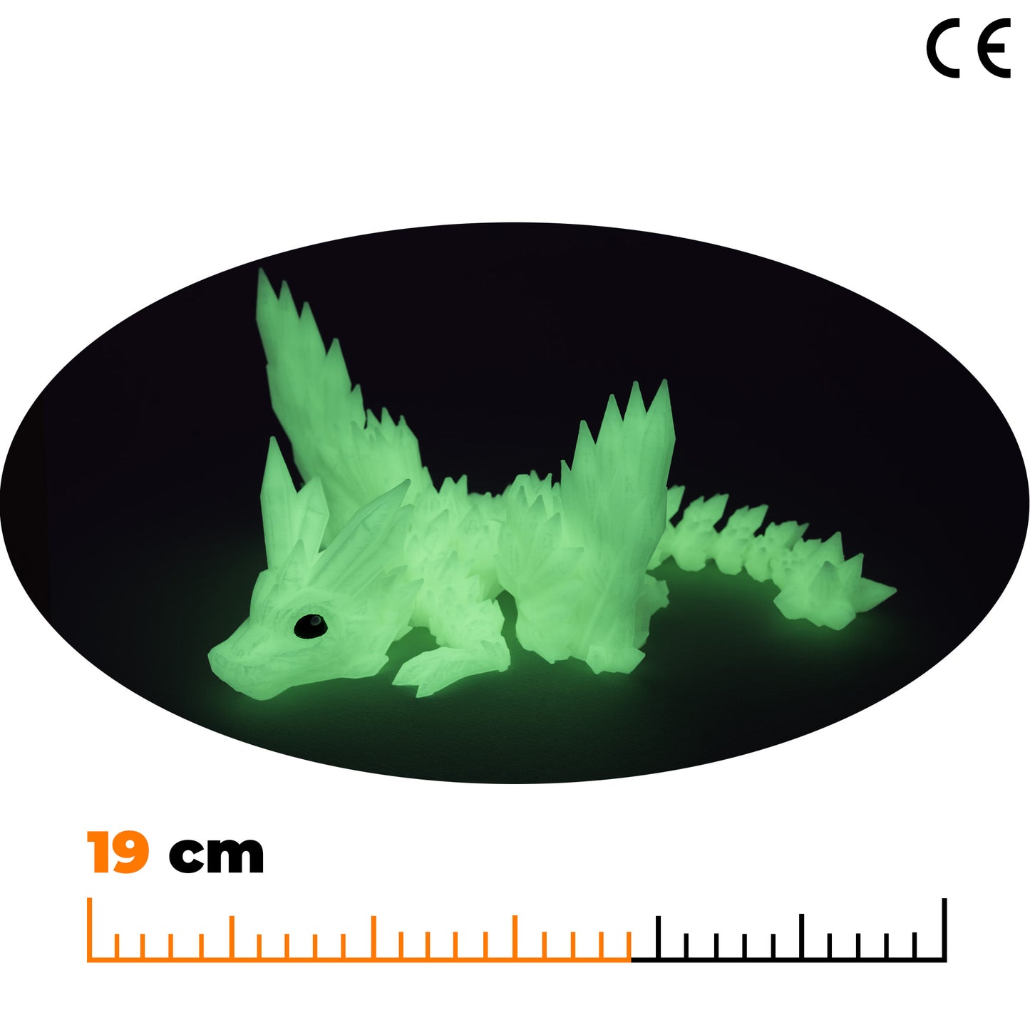 Winged Crystal Baby - Glowing Green