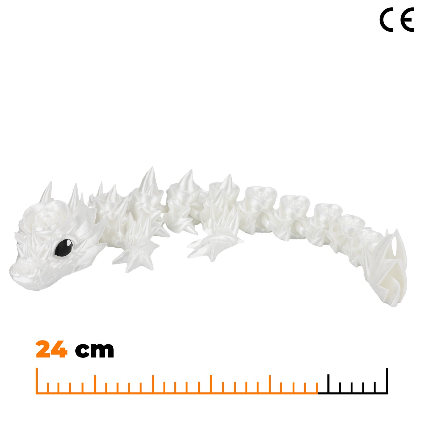 Floral baby dragon - White
