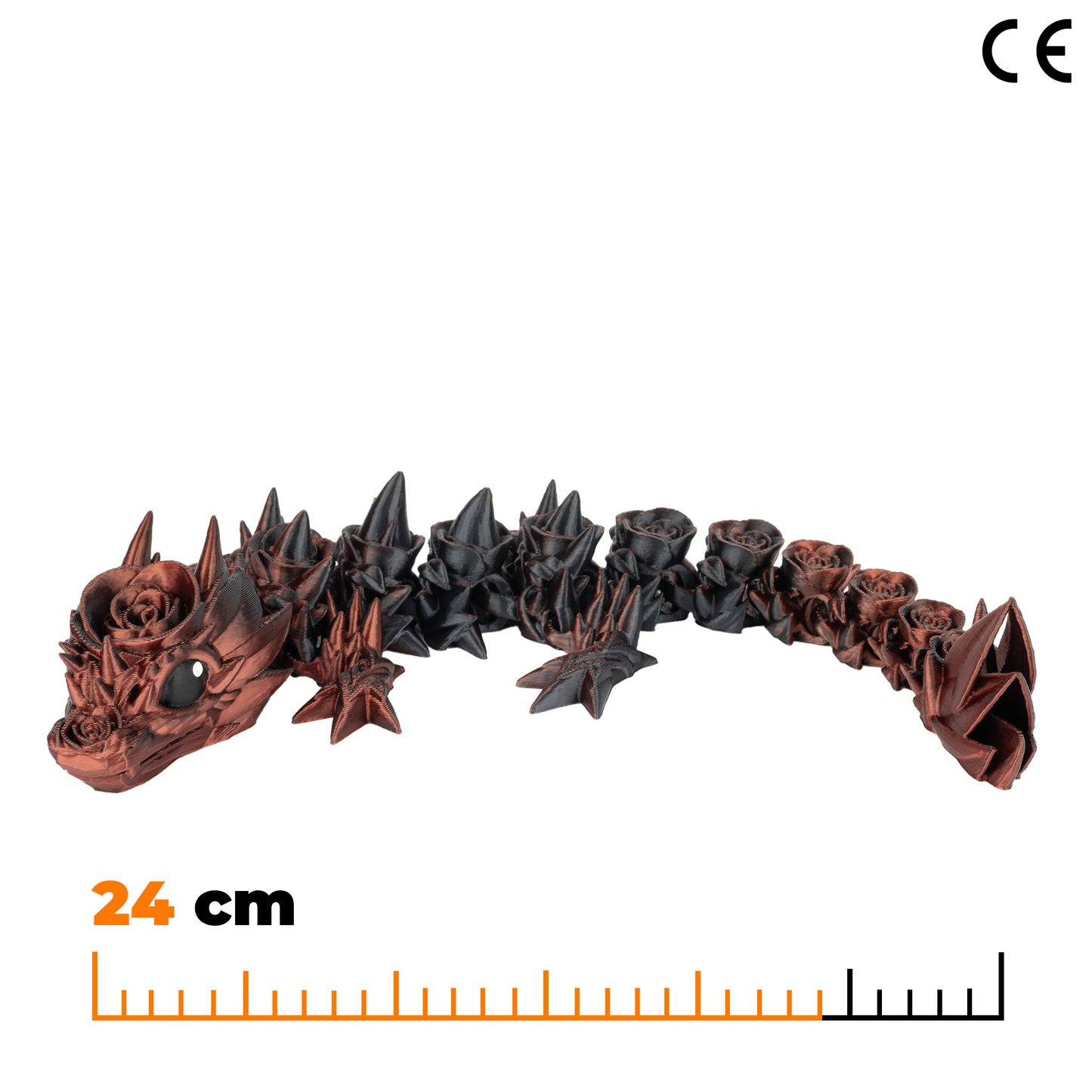Floral Baby Dragon - Red-Black