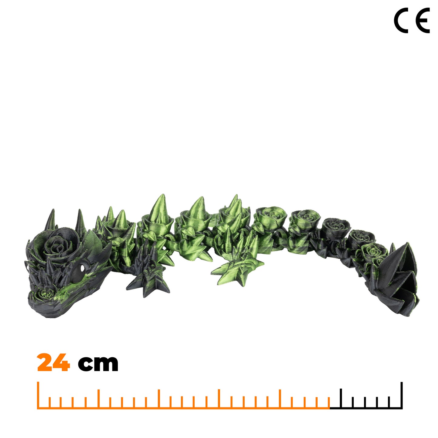 Floral Baby Dragon - Black-Green