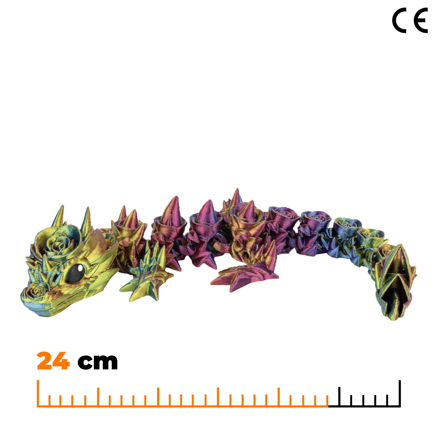Floral baby dragon - Blue-yellow-fuschia