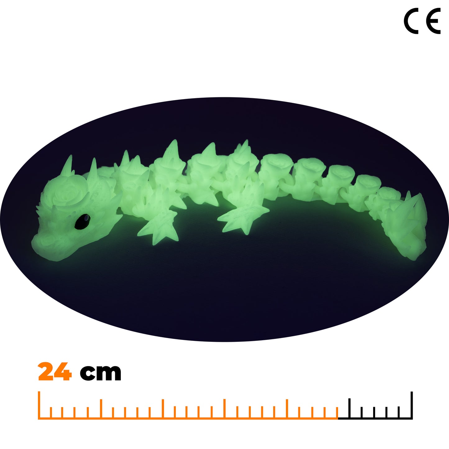 Floral Baby Dragon - Red-Black