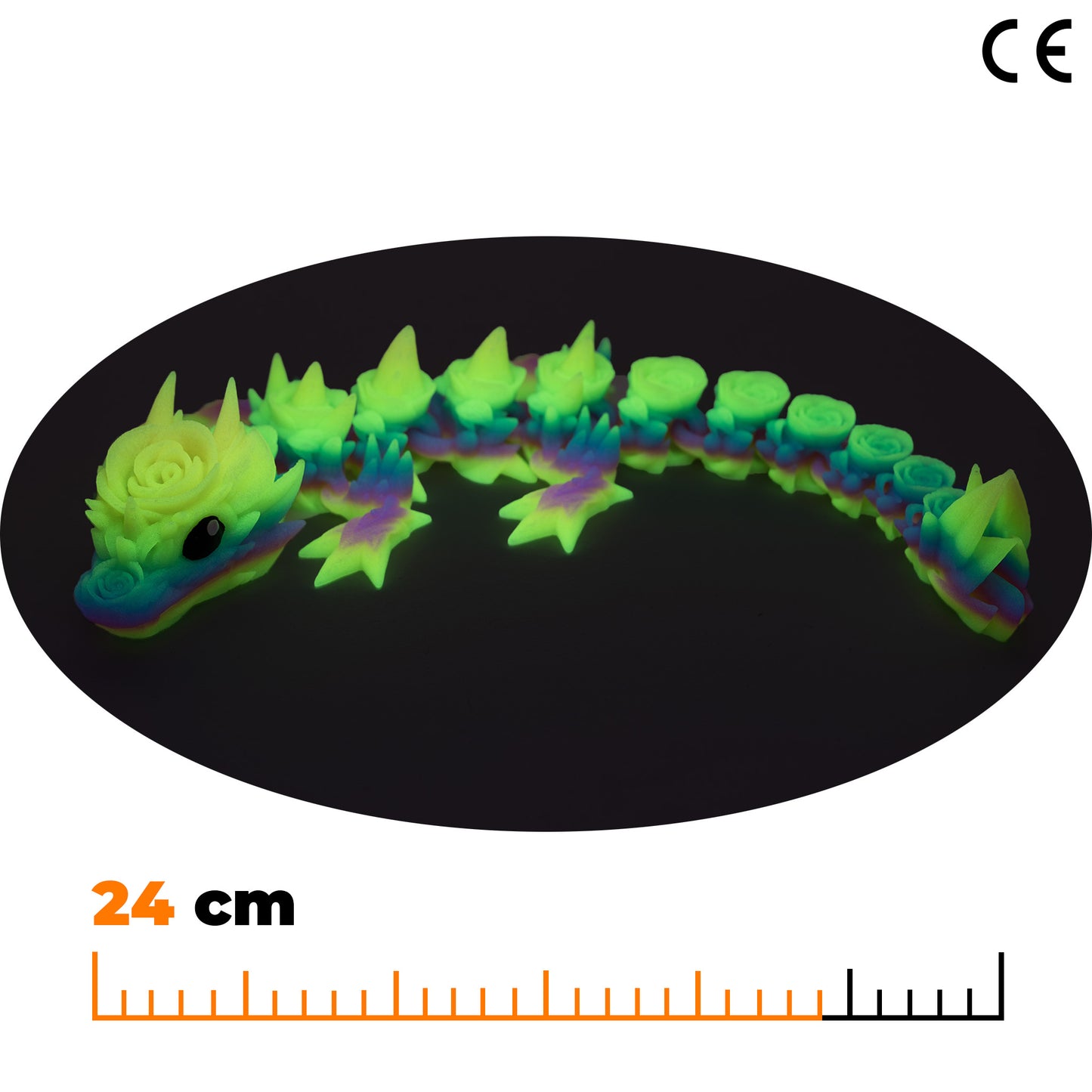 Floral Baby Dragon - Red-Black