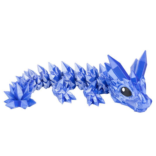 Crystal Dragon Cub - Blue-White