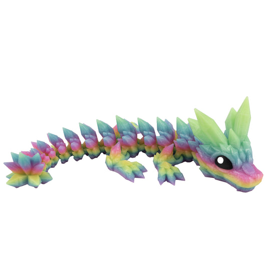 Crystal Baby Dragon - Glowing Green