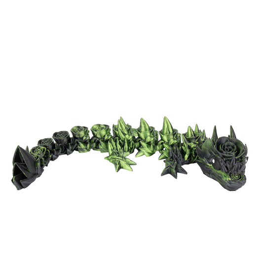 Floral Baby Dragon - Black-Green