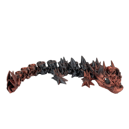 Floral Baby Dragon - Red-Black