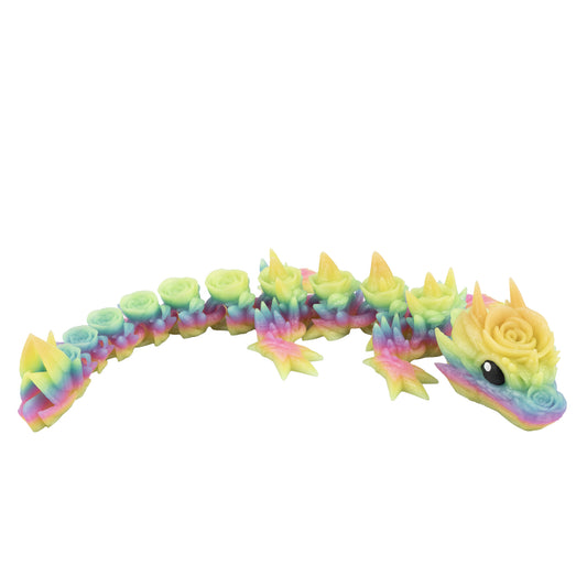 Floral Baby Dragon - Red-Black
