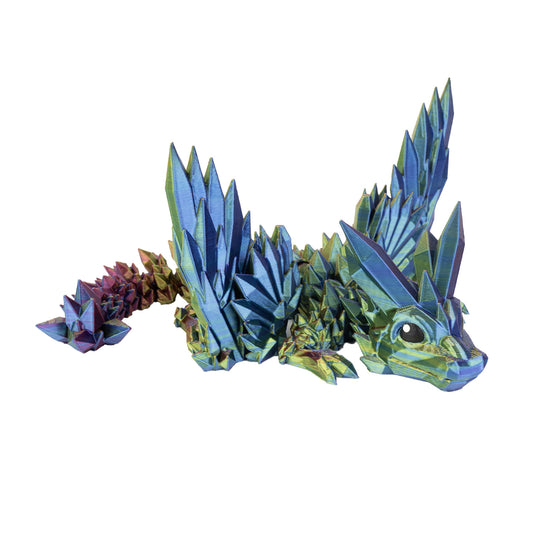 Winged Crystal Baby - Blue-yellow-fuchsia