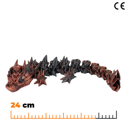Floral Baby Dragon - Red-Black